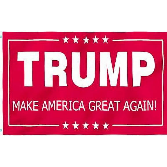 Trump MAGA Red IV Campaign Flag 3'X5' feet Rough Tex 68D NYLON