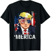 Trump Merica T Shirt Murica 4th of July American Flag Shirts