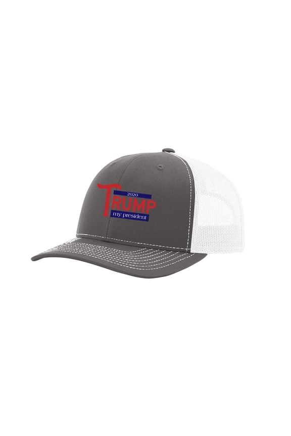 Trump My President 2020 Trucker Snapback Hat- Graphite/White