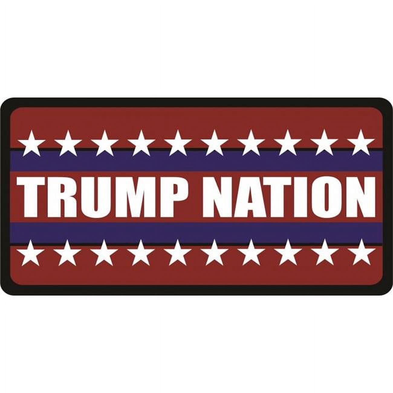 Trump American Flag Brushed Aluminum License Plate Keychain Trump American Flag Brushed Aluminum License Plate Keychain