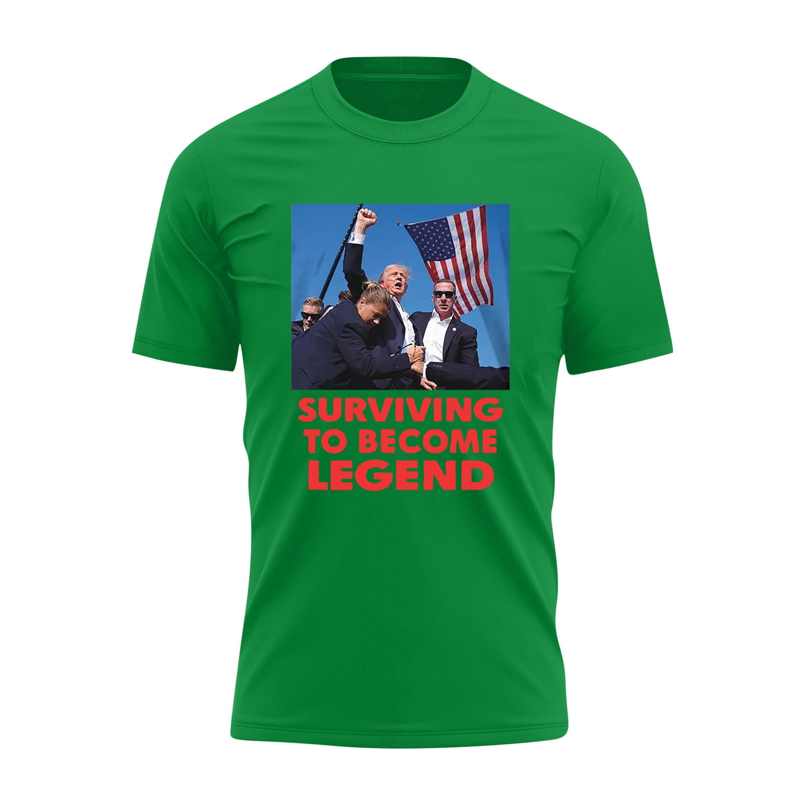 T-shirt Homme KING TRUMP Patriotique USA - Motif Drapeau Américain MAGA - Tailles S à 2XL - Neuf Avec étiquettes