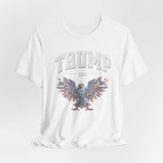 T-shirt Homme Donald Trump Eagle – Motif Patriotique Américain, Coton, Fait Main