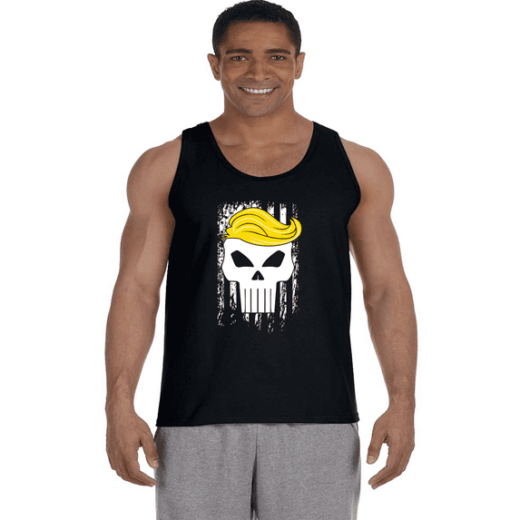 Trump Skull Mens Tank Tops Mens Shirts Sleeveless Muscle Tees