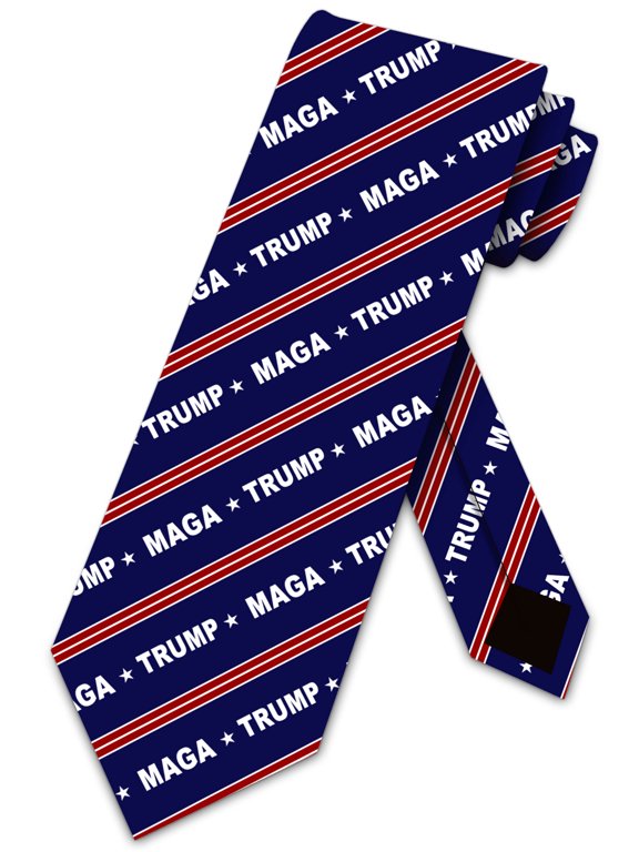 Trump Stripe Necktie MAGA Neckties Patriotic Tie Republican Ties by Three Rooker