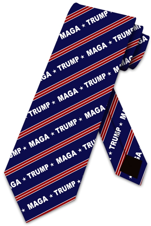 Trump Stripe Necktie MAGA Neckties Patriotic Tie Republican Ties by Three Rooker