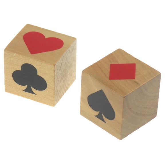 Trump Suit Marker Dice Lot of 2 - Indicator for Euchre Bridge Pinochle and Other Card Games Large Pips