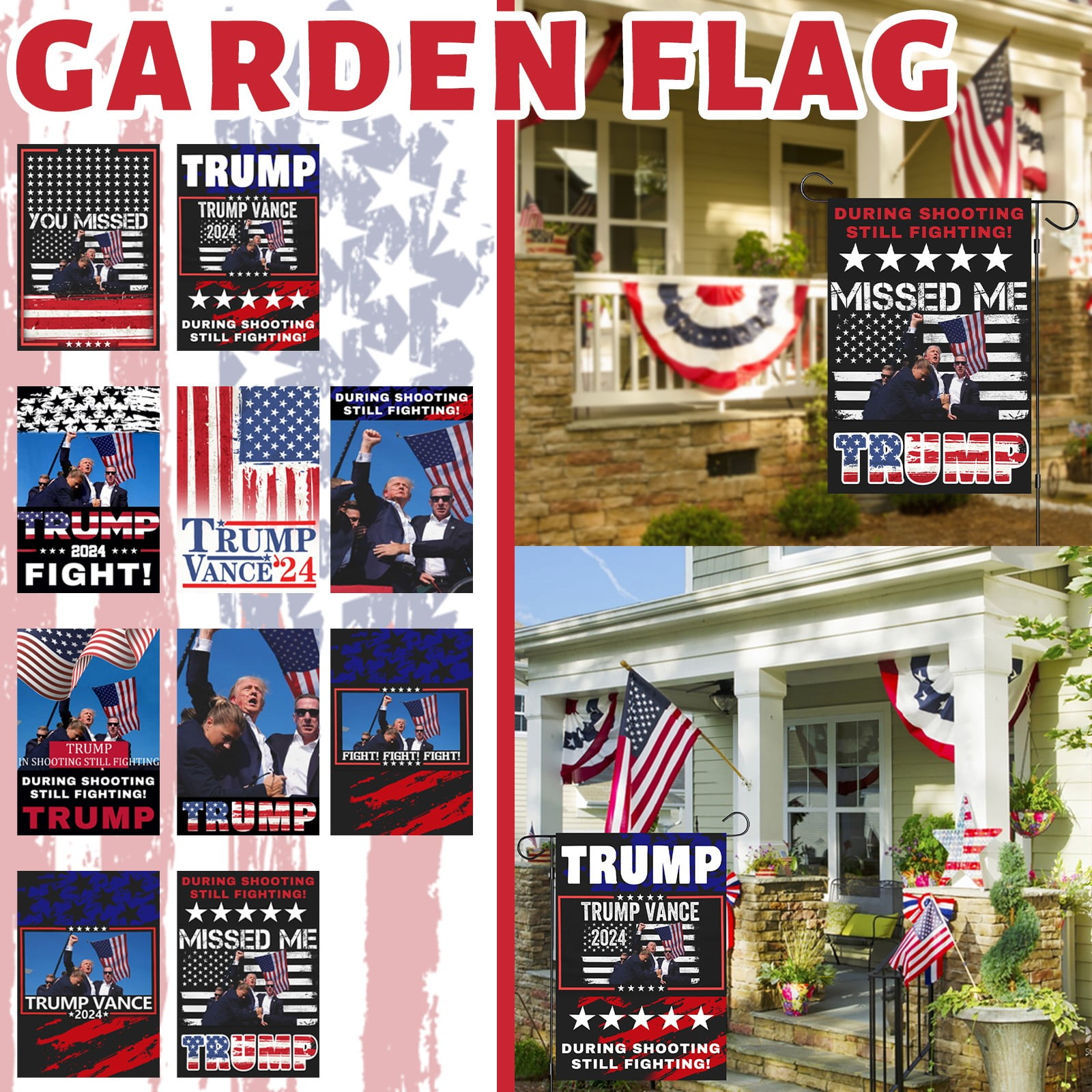 Trump Vance 2024 1x1.5ft1x1.5ft Out door Flags Flag for 2024 President