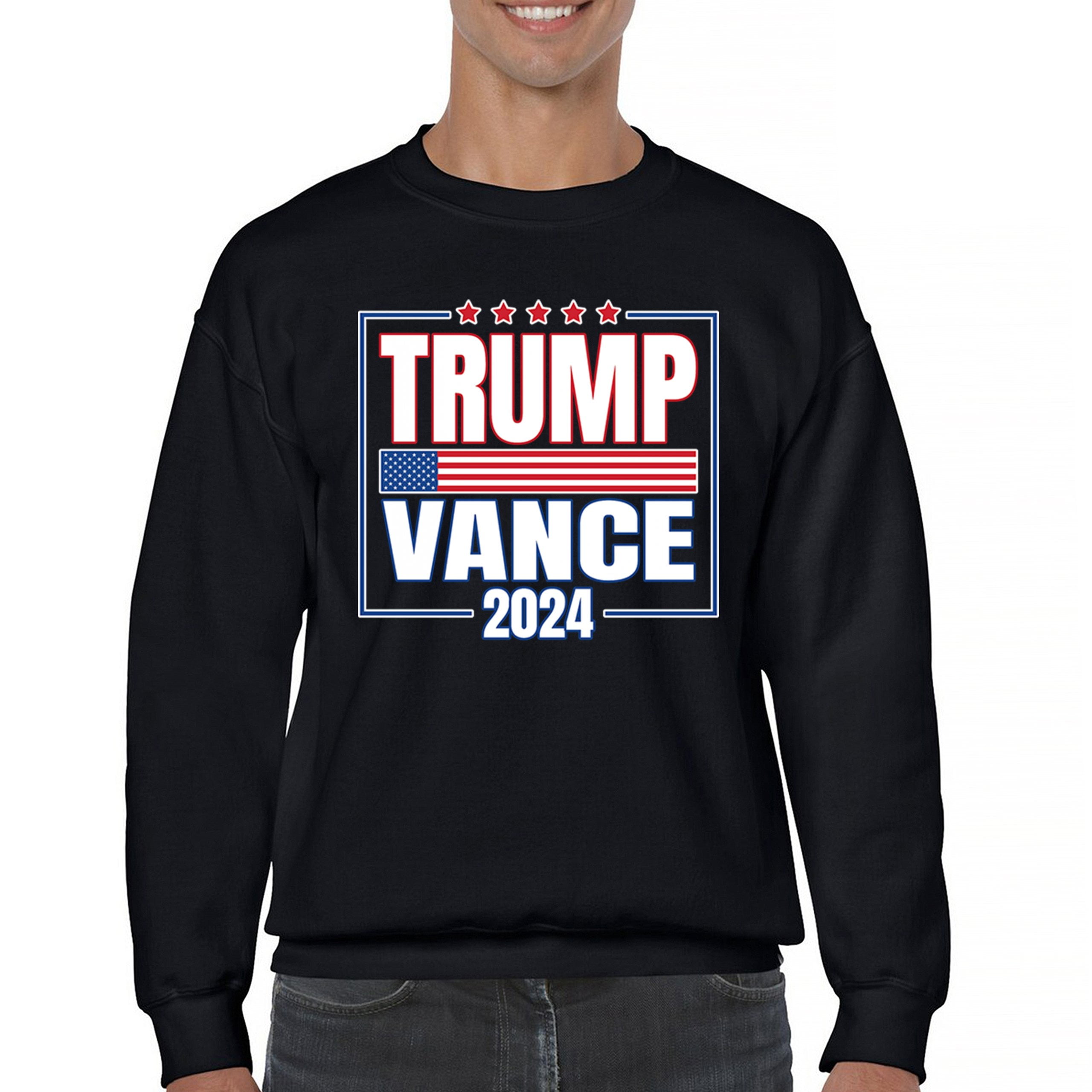 Trump Vance 2025 American Flag Sweatshirt 47 President MAGA First