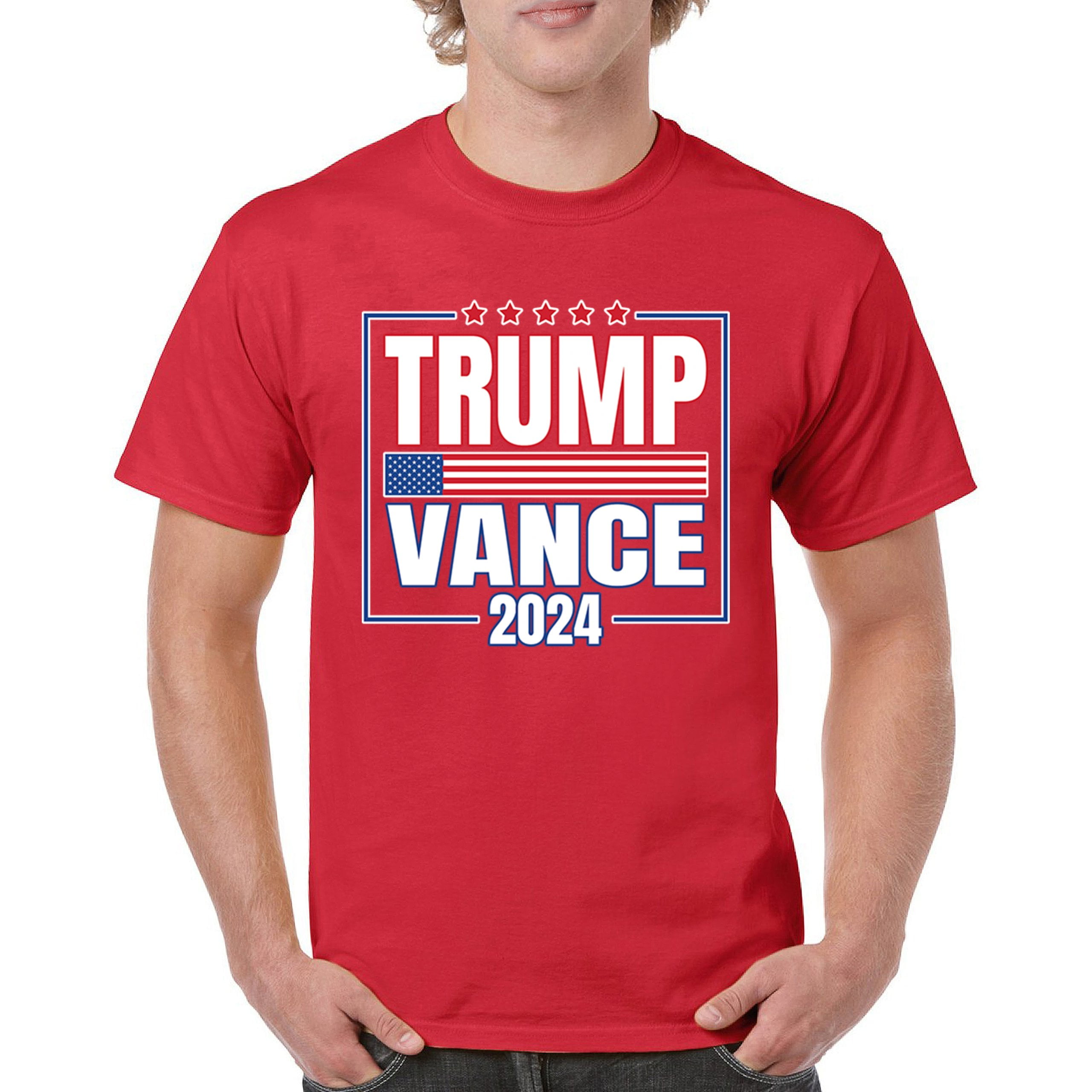 Trump Vance 2024 American Flag Tshirt 47 President MAGA First