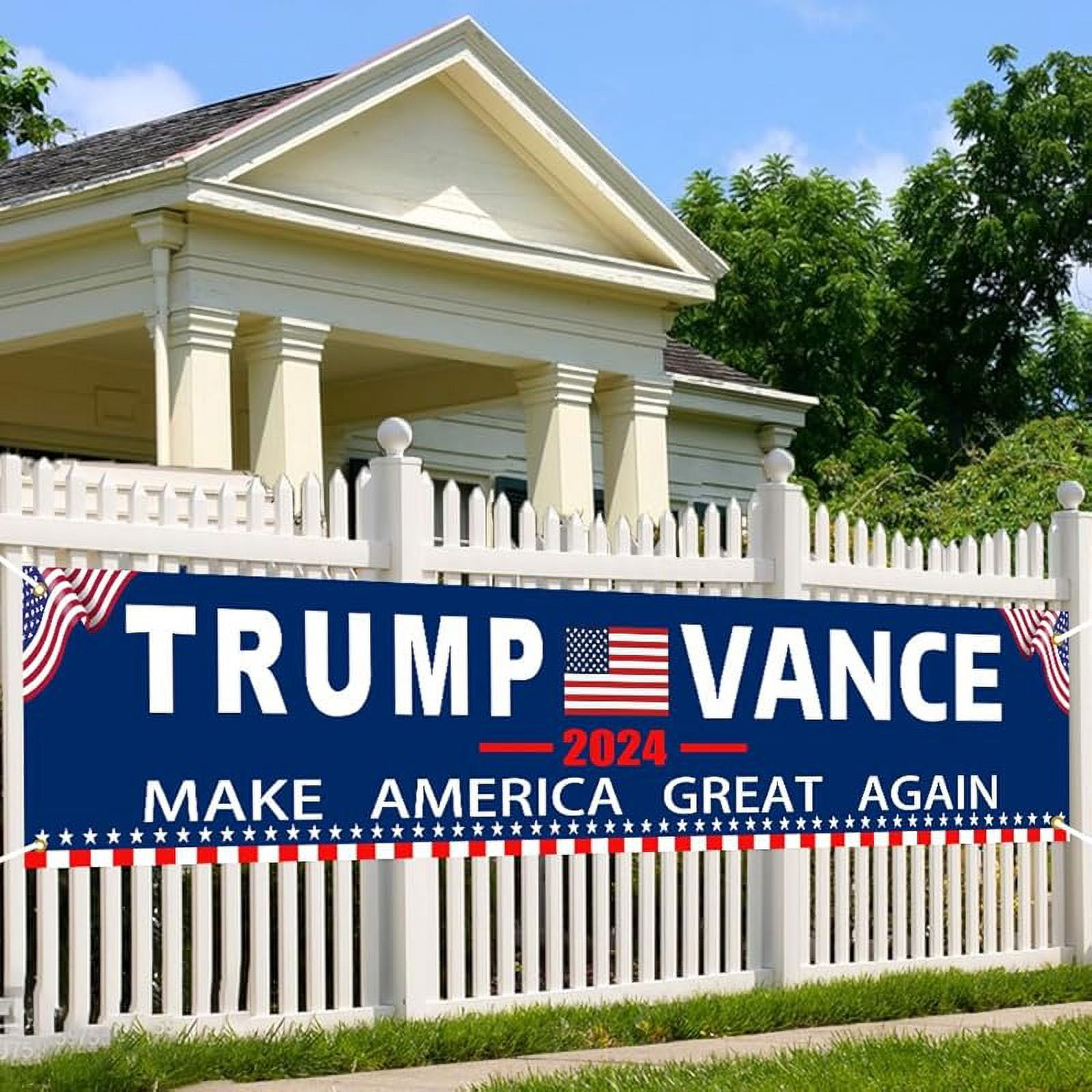 Trump Vance 2024 Banner Flag Donald Trump Vance 2024 Make America Great
