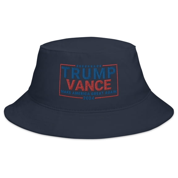 Trump Vance 2024 Bucket Hat, Trump Vance 2024 Hat, Republican Ticket 2024, Bucket Hat, Republican 2024, 2024 Election (Navy)