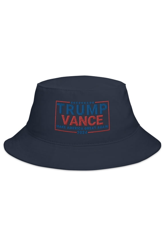 Trump Vance 2024 Bucket Hat, Trump Vance 2024 Hat, Republican Ticket 2024, Bucket Hat, Republican 2024, 2024 Election (Navy)