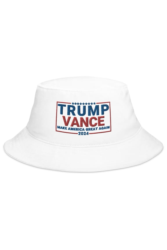 Trump Vance 2024 Bucket Hat, Trump Vance 2024 Hat, Republican Ticket 2024, Bucket Hat, Republican 2024, 2024 Election (White)
