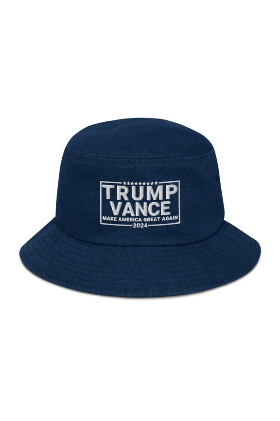 Trump Vance 2024 Denim Bucket Hat, Trump Vance 2024, Republican Ticket 2024, Bucket Hat, Republican 2024, 2024 Election (Classic Denim)