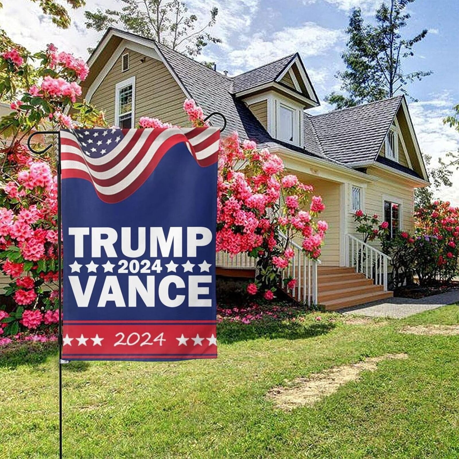 Trump Vance 2024 Flag, Trump Merchandise, Trump Vance 12"x18" Double