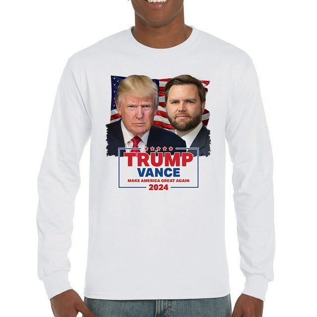 Trump Vance 2024 Portrait Long Sleeve Tshirt MAGA Make America Great