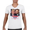 Trump Vance 2024 Portrait VNeck Tshirt MAGA Make America Great Again