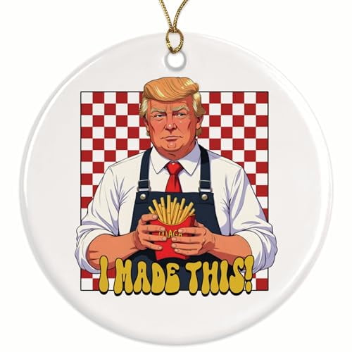 Trump Vance 2024 President Christmas Ornament - 2.8" Round Xmas Ornament - Christmas Decoration - Choose from Over 30 Designs - Donald Trump 24 - UV Printed Design - TVO11