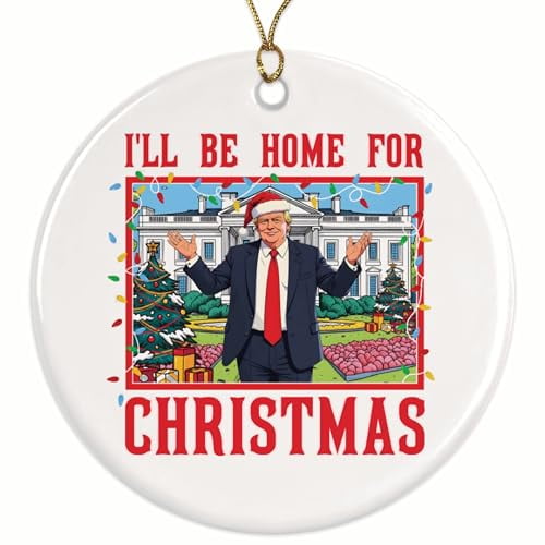 Trump Vance 2024 President Christmas Ornament - 2.8" Round Xmas Ornament - Christmas Decoration - Choose from Over 30 Designs - Donald Trump 24 - UV Printed Design - TVO12