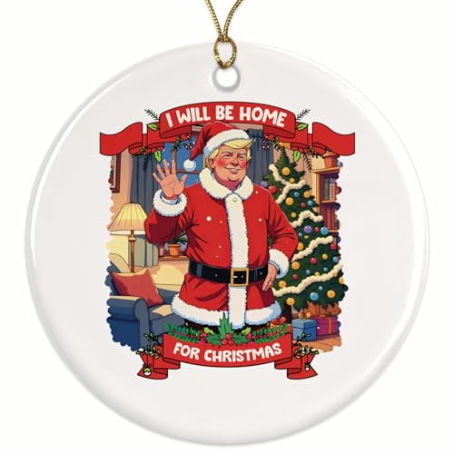 Trump Vance 2024 President Christmas Ornament - 2.8" Round Xmas Ornament - Christmas Decoration - Choose from Over 30 Designs - Donald Trump 24 - UV Printed Design - TVO13