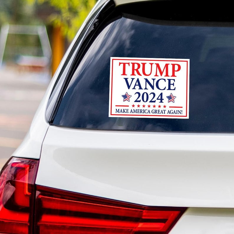 Trump Vance 2024 Sticker Vinyl Decal, Trump 2024 Vinyl Sticker, 2024