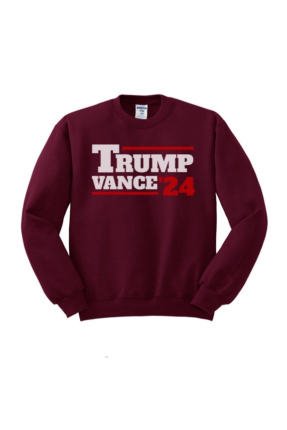 Trump Vance 2024 Sweatshirt Unisex Large Maroon