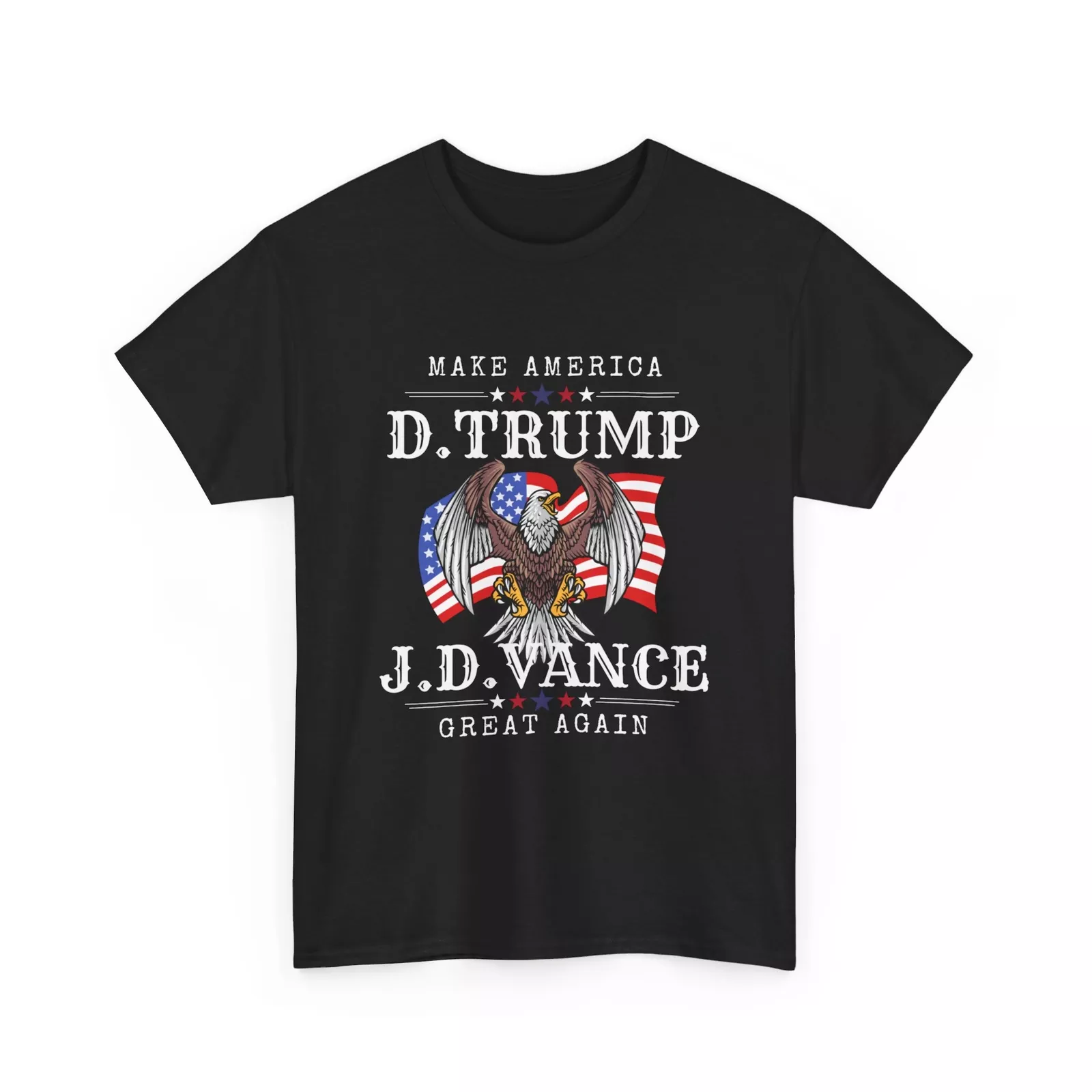 Trump Vance 2024 TShirt Eagle & American Flag Design Political