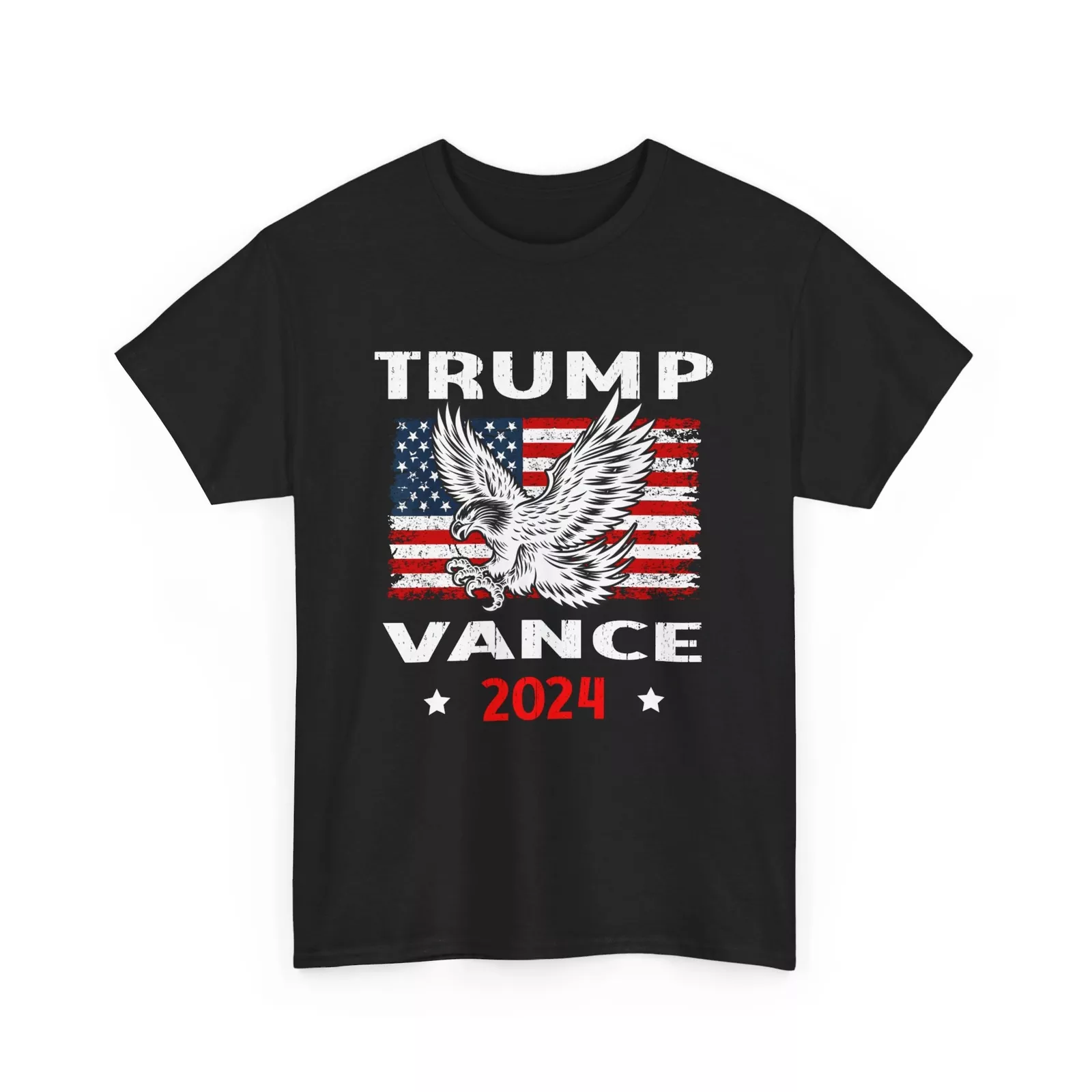 Trump Vance 2024 T-Shirt - Patriotic Eagle and American Flag Campaign ...