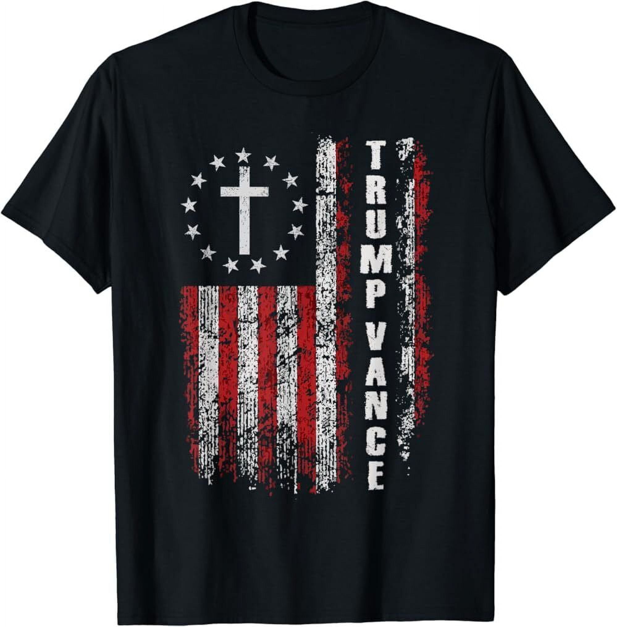 Trump Vance 2025 US Flag Election President 2025 TShirt, Unisex Tee