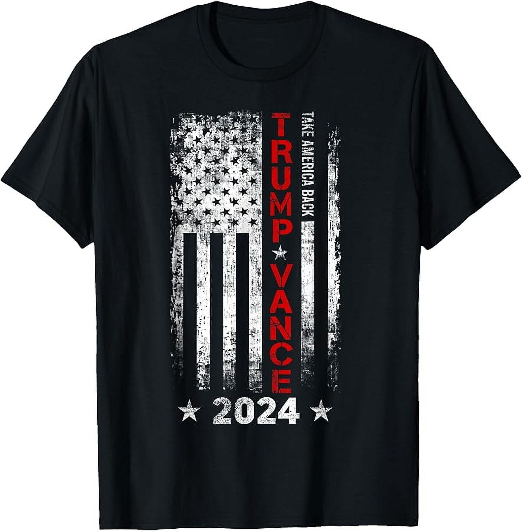 Trump Vance 2024 US Flag Vintage Take America Back 2024 TShirt
