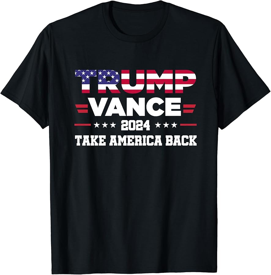 Trump Vance 2024 Vice President VP US American Flag Men TShirt