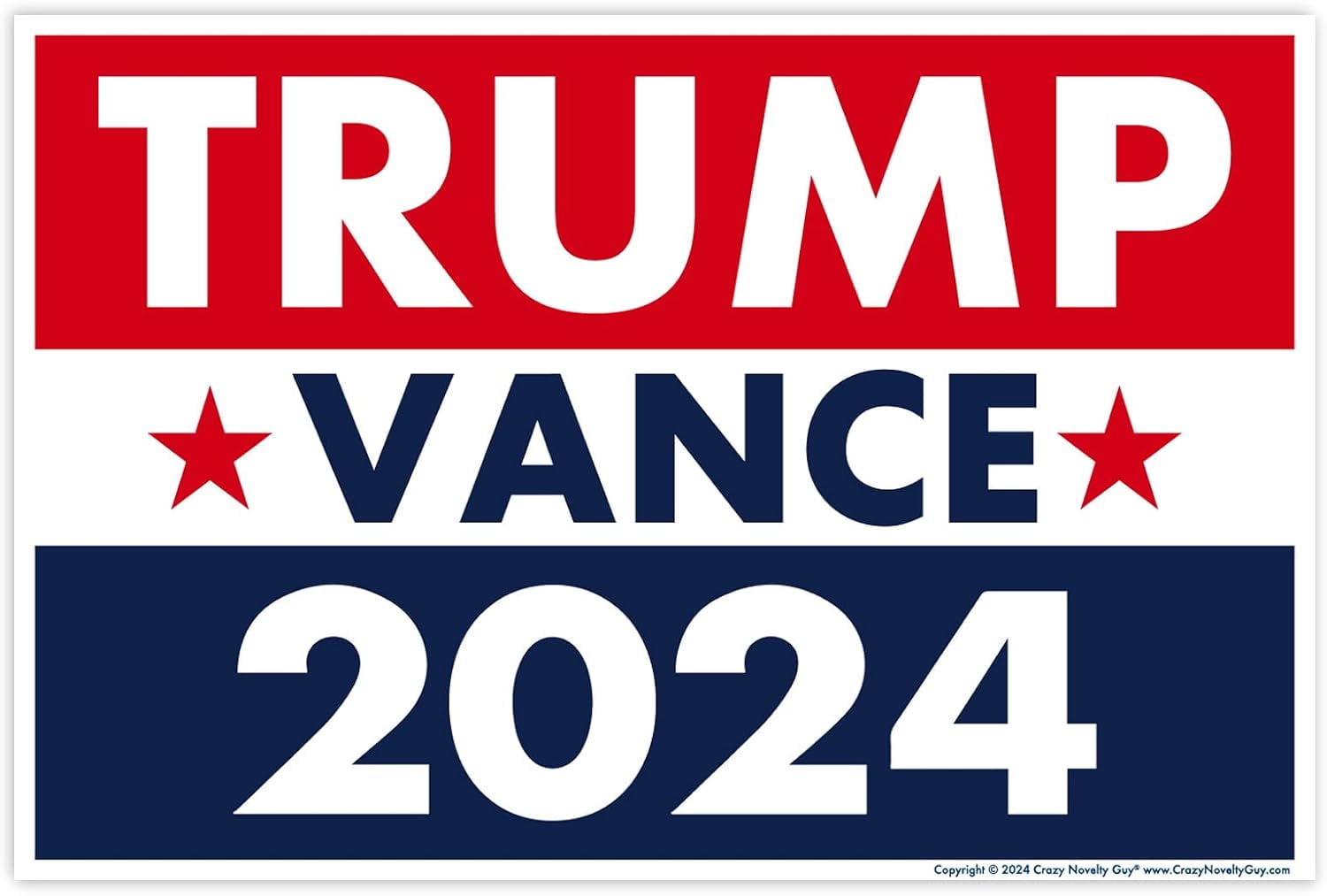 Trump Vance 2024 Yard Sign, Donald Trump President JD Vance Vice
