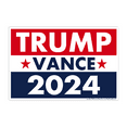 thumbnail image 1 of Trump Vance 2024 Yard Sign, Donald Trump President JD Vance Vice President 2024 Yard Sign, 18" x 12" Double-Sided Sign, Metal H-Stake, 1 of 7