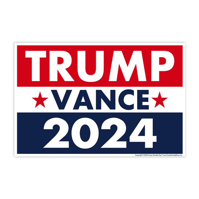 Trump Vance 2024 Yard Sign, Donald Trump President JD Vance Vice