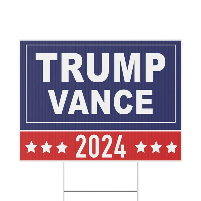 Trump Vance 2024 Yard Sign, Trump President Vance Vice President 2024 ...