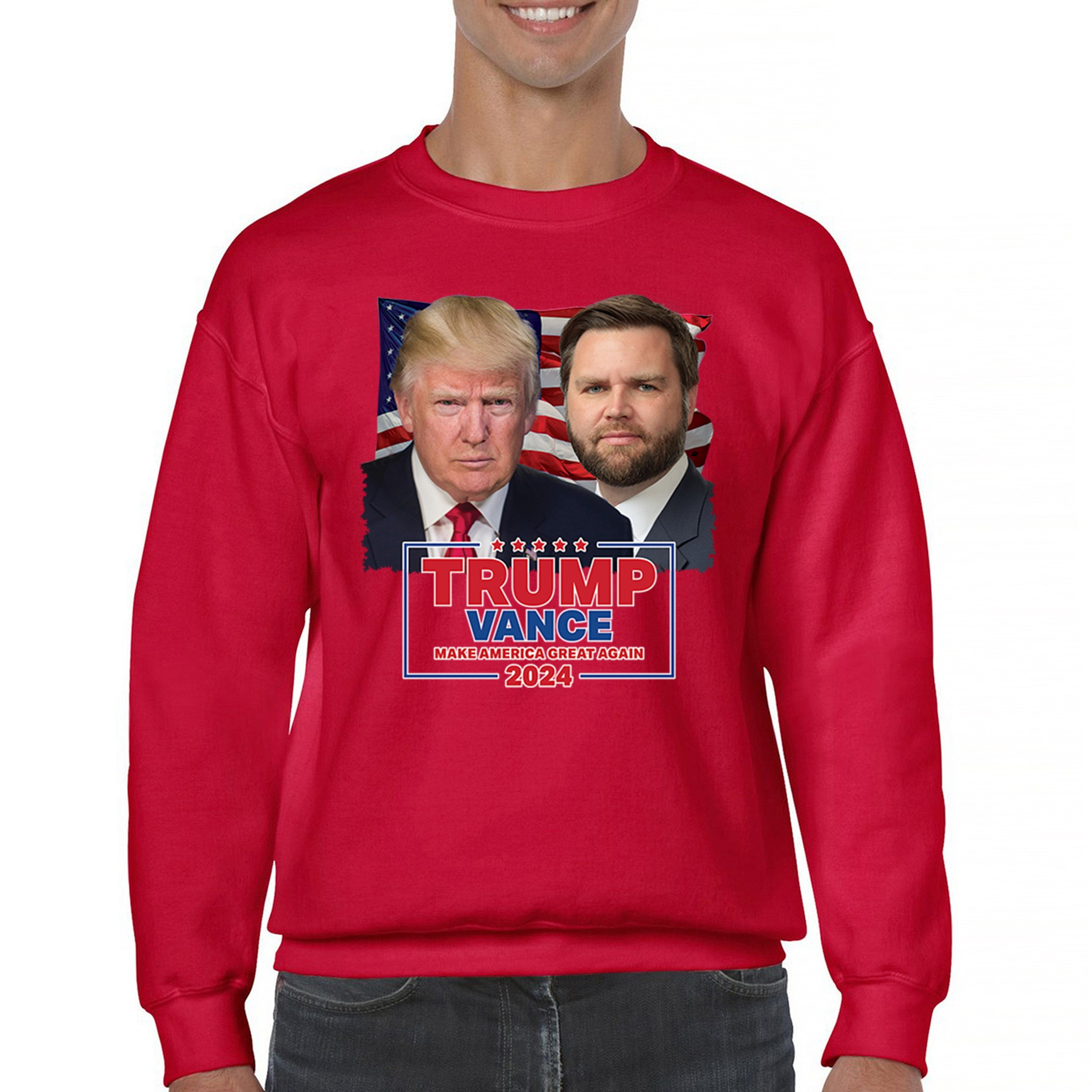 Trump Vance 2025 Portrait Sweatshirt MAGA Make America Great Again