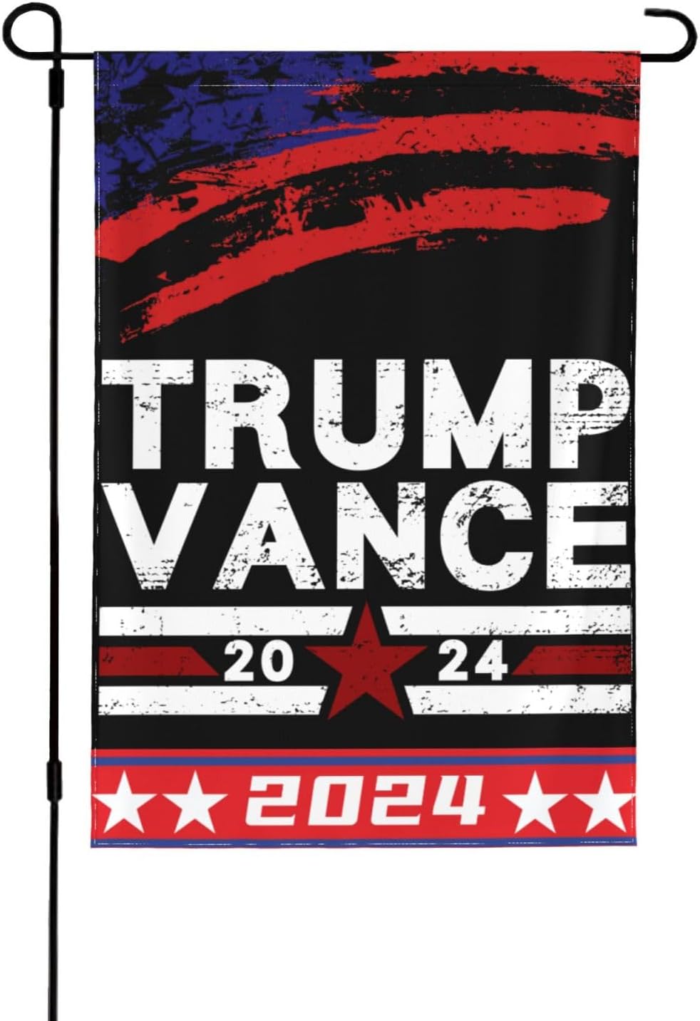 Trump Vance 2024 Hofschild – Doppelseitiges Wahlkampf-Schild Mit Metall-H-Pfahl, 45,7x30,5 Cm, Wetterfest