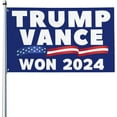Trump Vance Won flag 2024 President 47th Victory We Took America Back