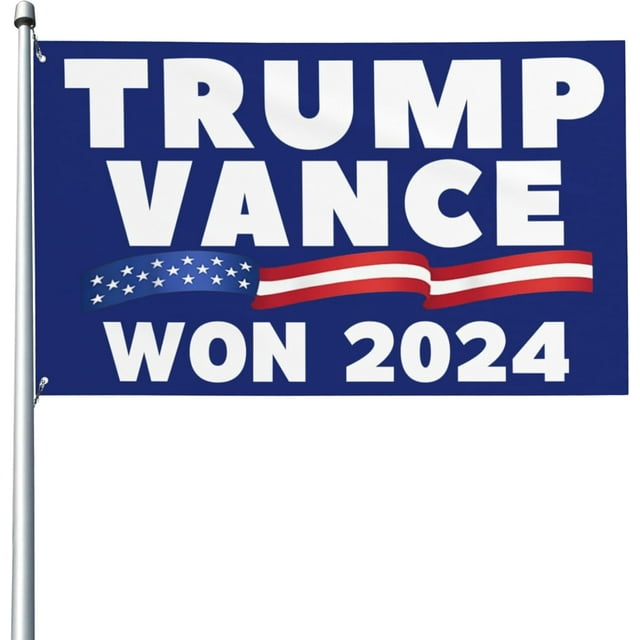 Trump Vance Won flag 2024 President 47th Victory We Took America Back