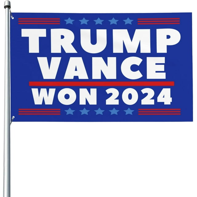 Trump Vance Won flag 2024 President 47th Victory We Took America Back