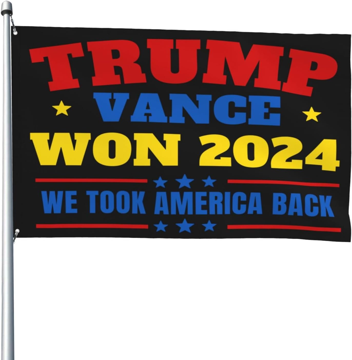 Trump Vance Won flag 2024 President 47th Victory We Took America Back 4