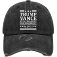 Trump Vances 47th President 2025 Inauguration Day 2024 Mens Baseball