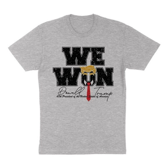 Trump We Won 2024 Shirt Unisex X-Small Grey