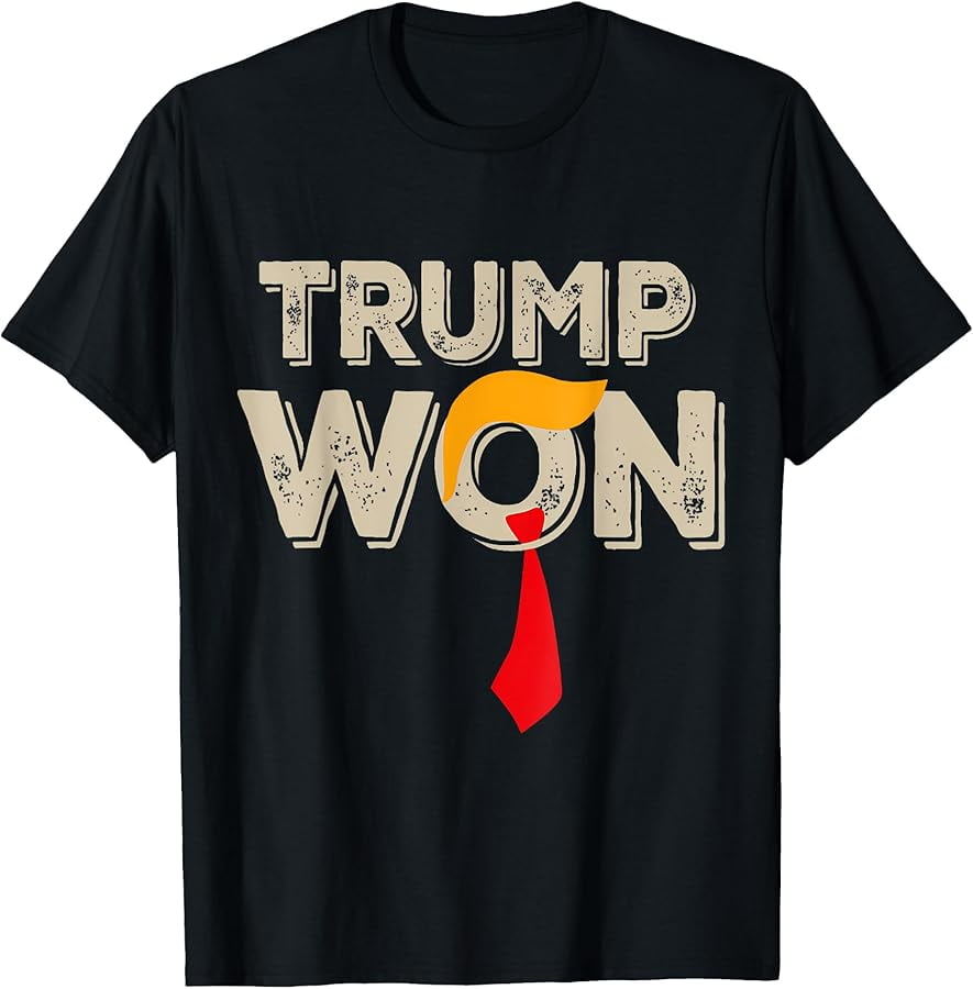 Trump Won Again 2024 Election President 47 th American Flag TShirt