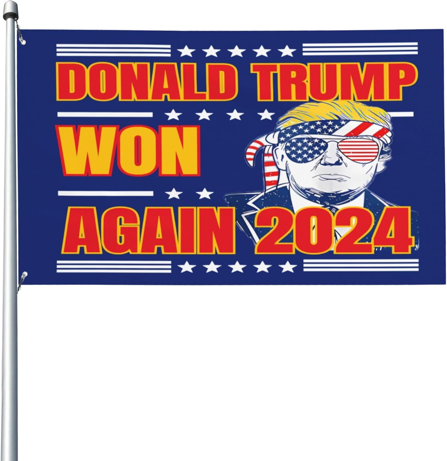 Trump Won Again Flag 2024 Election President 47th American Flag 3x5