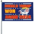 Trump Won Again Flag 2024 Election President 47th American Flag 3x5