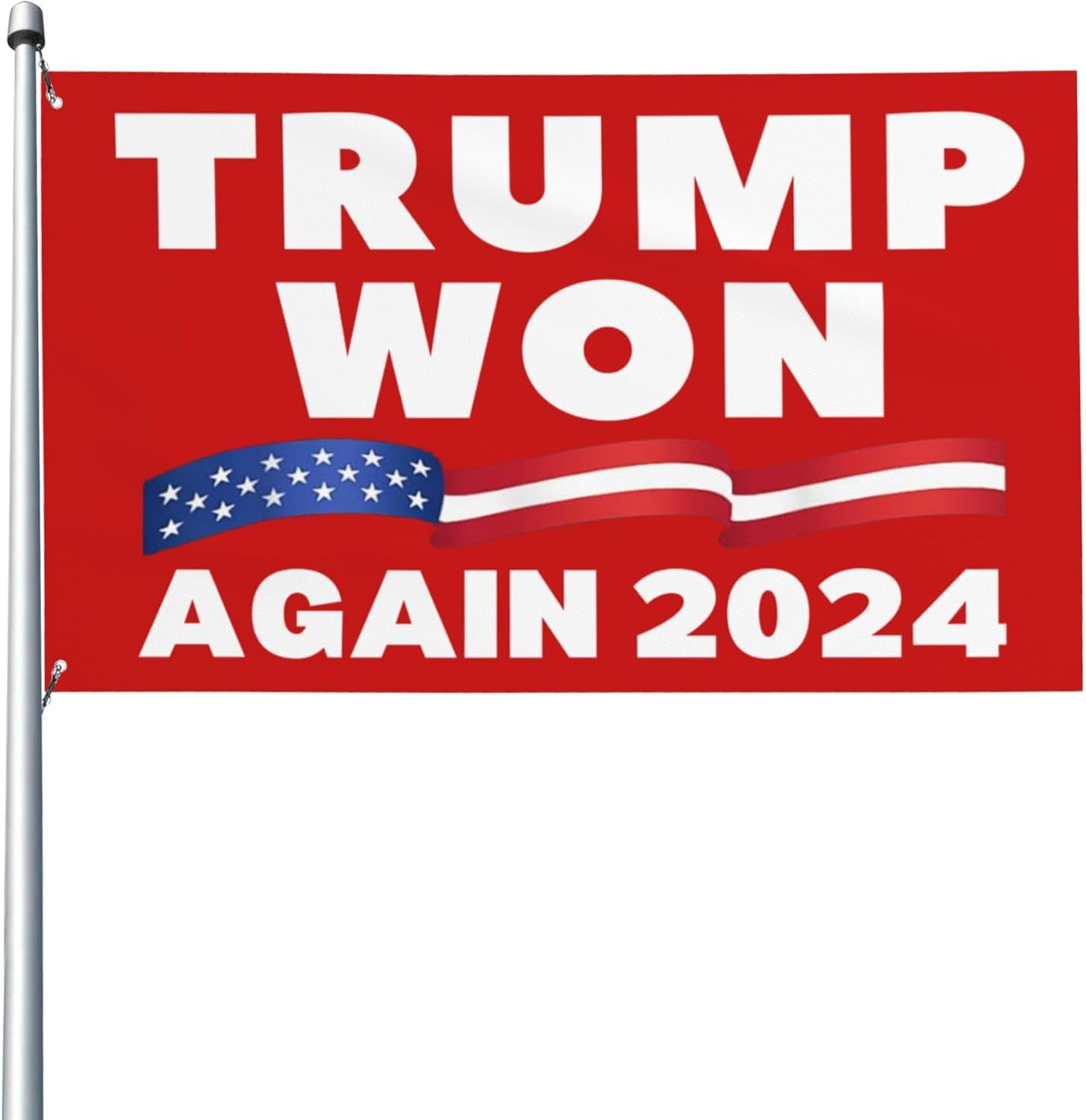 Trump Won Again Flag 2024 Election President 47th American Flag 3x5