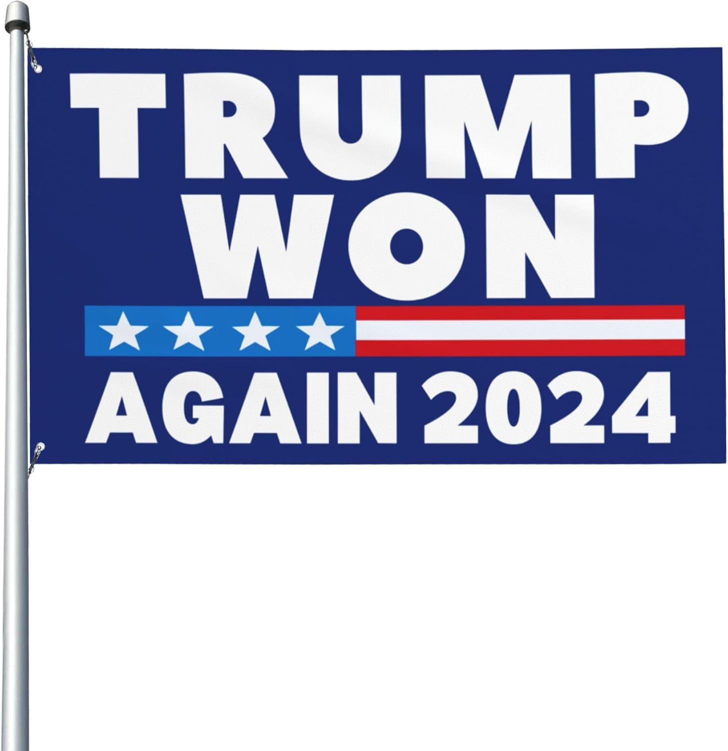 Trump Won Again Flag 2024 Election President 47th American Flag 3x5