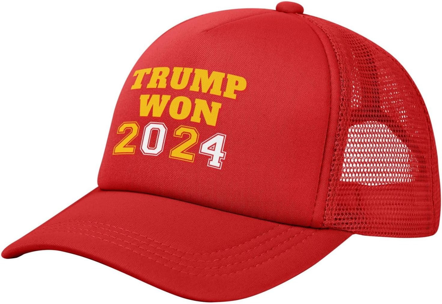 Trump Won Again hat 2024 Election President 47th American Flag Mesh Cap
