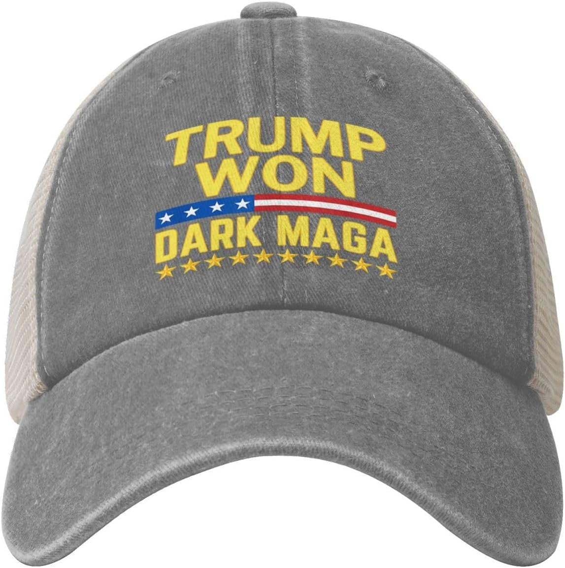 Trump Won Dark MAGA Forever Trump 2024 Fix America Again Mesh Hat